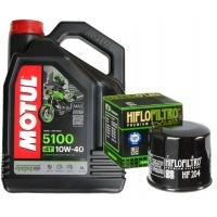 Hf204 комплект масляный motul 5100 10w40 4l yamaha fjr1300a 13 - 15 , yzf - r6 08 - 15