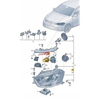 Volkswagen поло aw mk6 right dipped beam светодиодный with heat sink 2g1941475a