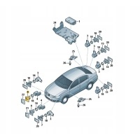Крепление датчика парковки prawy - przód volkswagen passat oe: 3c0919492l