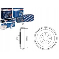Bosch 0 986 477 207 барабан тормозные