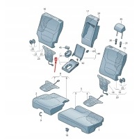 Volkswagen touareg 7p mk2 rear seat центр armrest 7p6885081agzgu