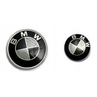 Bmw e46 e90 значек передняя задняя чёрный 82mm 74mm