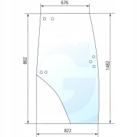 Стекло двери левая zetor 53369088