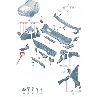 Skoda kodiaq ns фронт left reinforcement plate 5qf803490