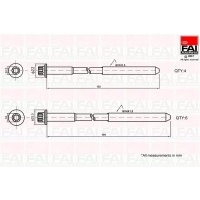 Fai autoparts b1625 комплект болт головки цилиндров