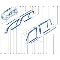 Накладка гарантия дверь правая задняя renault espace v 828203852r