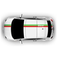 Trójkolorowe ремни на крыша fiat 500 , punto , браво !