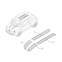 Наклейка на маску i крыша fiat 500 оригинал тюнинг