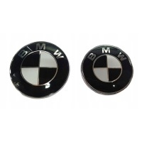 Bmw эмблема значек передняя задняя чёрный 82mm 74mm e46 e60 f10 x3 x5