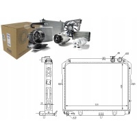 Радиатор двигателя nissens 0k60a15200a 0k60a15200c