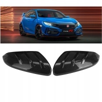 Накладки корпуса зеркал honda civic x type r си чёрный блеск 2016 -
