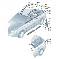 Накладка капота задняя хромированная 4b5853927e audi a6 oe