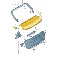 Оригинальные audi oe крышка / полка багажника соул черный 8v4867769bry9