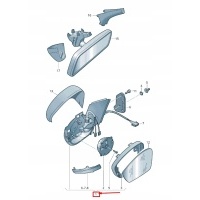Skoda октавия 5e mk3 фронт right side wing mirror праворульные 5e2857508n