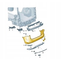Новый оригинал бампер обшивка задняя заднего volkswagen touran 5t 5ta807417 дек.
