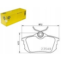 Hella комплект тормозной колодок x3516005 mr85097