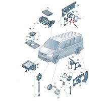 New volkswagen транспортер vi t6 rear bass loudspeaker 7e0035453g