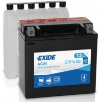 Аккумулятор мотоцикл exide 12v 12ah 200a ytx14 - bs etx14 - bs agm12 - 12