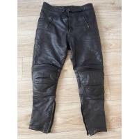 Spodnie кожаные l j ssm005 чёрный м