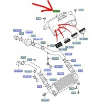 Крышка интеркулера форд focus mk1 1999 - 1.8l d