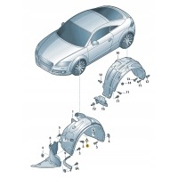 Nowa оригинал крепеж клип дюбель пояса передняя audi