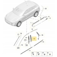 Крышка słupka b правый задняя порше macan 95b853352
