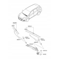 Дворник стеклоочистителя hyundai оригинальный . 983113z000