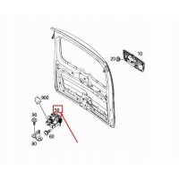 Mercedes - benz citan w415 rear - end door lock a4157400035