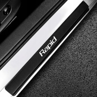 Skoda rapid naklejki защитные на пороги 4 искусства