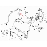 Mercedes - benz gle w166 heater hot water hose a1665061635