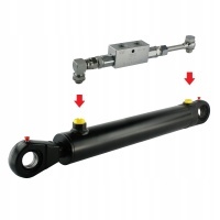 Шток цилиндр гидравлический 2 - str 63 / 36 skok 400 l680 + замок hydrolider