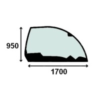 Боковое стекло правый claas scorpion 6030 6040 7030 7040 7045 9040