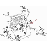 Mercedes - benz кзс x253 engine vent line a2740182101 original