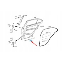 Mercedes - benz c w204 rear left door lower strip a2046903962