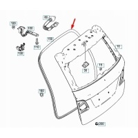 Mercedes - benz gle w166 bootlid seal rubber a1667400178