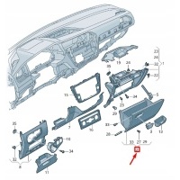 Volkswagen tiguan ad1 glove box lhd 5nn857114rm5
