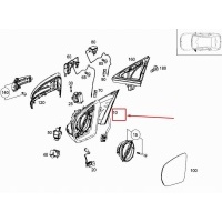 Mercedes - benz е w213 фронт left side wing mirror a2138105301