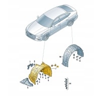 Audi oe 4k0821172q подкрылок передняя п