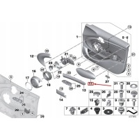 Мини купер f55 фронт left door armrest 51417379947 7379947