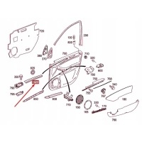 Mercedes - benz gl x164 фронт left door trim strip a1647205322