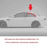 Bmw e46 all купе models rear quarter window bottom seal weather stripping