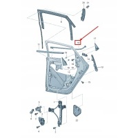 Seat леон 5f rear left outer window aperture seal 5f9839477b5ap
