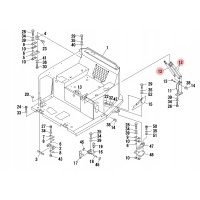 Шток газовый подлкотника t1653900013 takeuchi