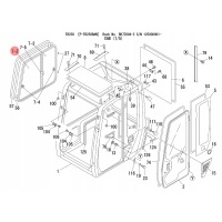 Стекло переднее правый t0378607812 takeuchi tb235