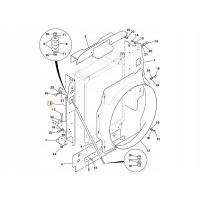 Накладка монтажа радиатора правый 335 / 07331 jcb 714