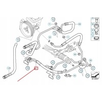 Bmw 5 e60 expansion power steering hose 32416761481 6761481