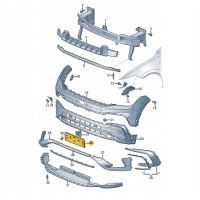 Volkswagen tiguan ad1 фронт bumper number холдер 5na807285f9b9