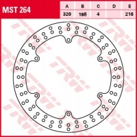 Диск тормозной trw mst264
