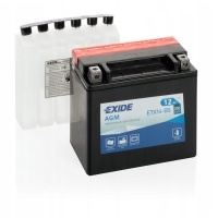 Аккумулятор exide 12v 12ah 200a л agm etx14 - bs