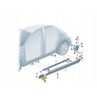 Хромированная накладка крыла передняя правая passat b8